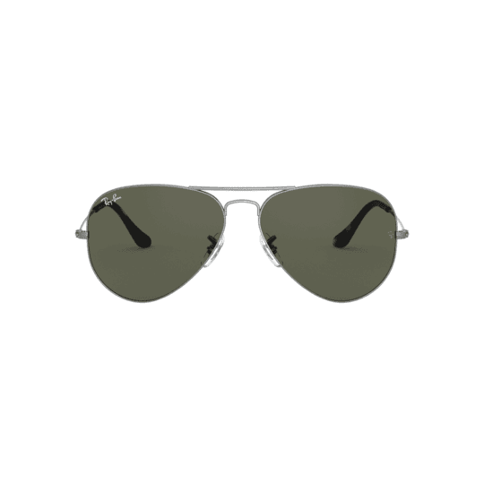 ANTEOJO DE SOL RAY-BAN MODELO 0RB3025 AVIATOR LARGE METAL ARMAZON COLOR PLATEADO CON LENTE G-15 VERDE